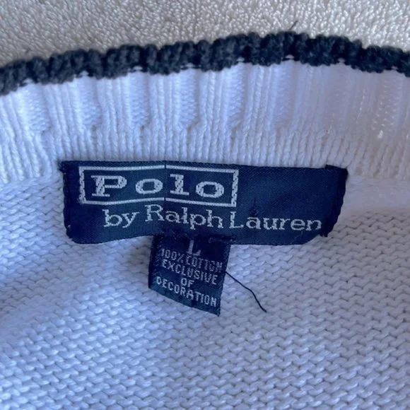 Vintage Polo By Ralph Lauren cable-knit sweater vest (L) - Picture 4 of 4